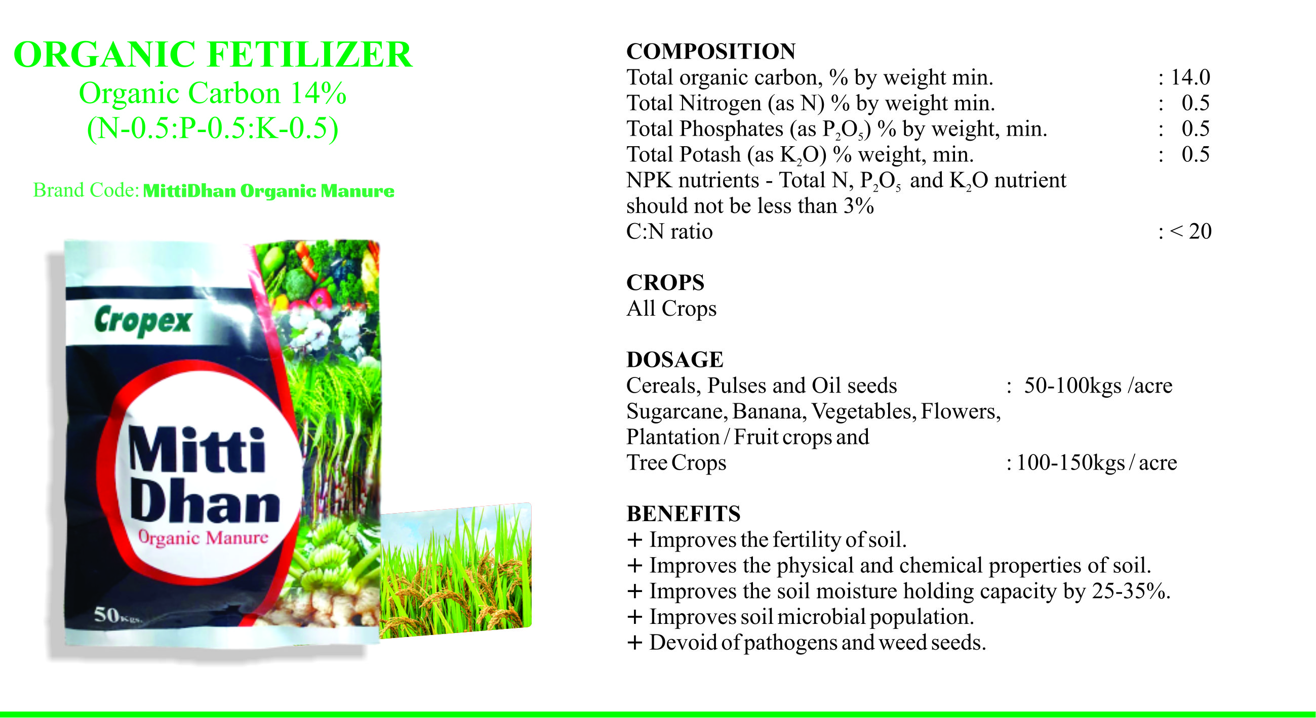 Bulk & Private Label | Cropex - Best Organic Agri Product