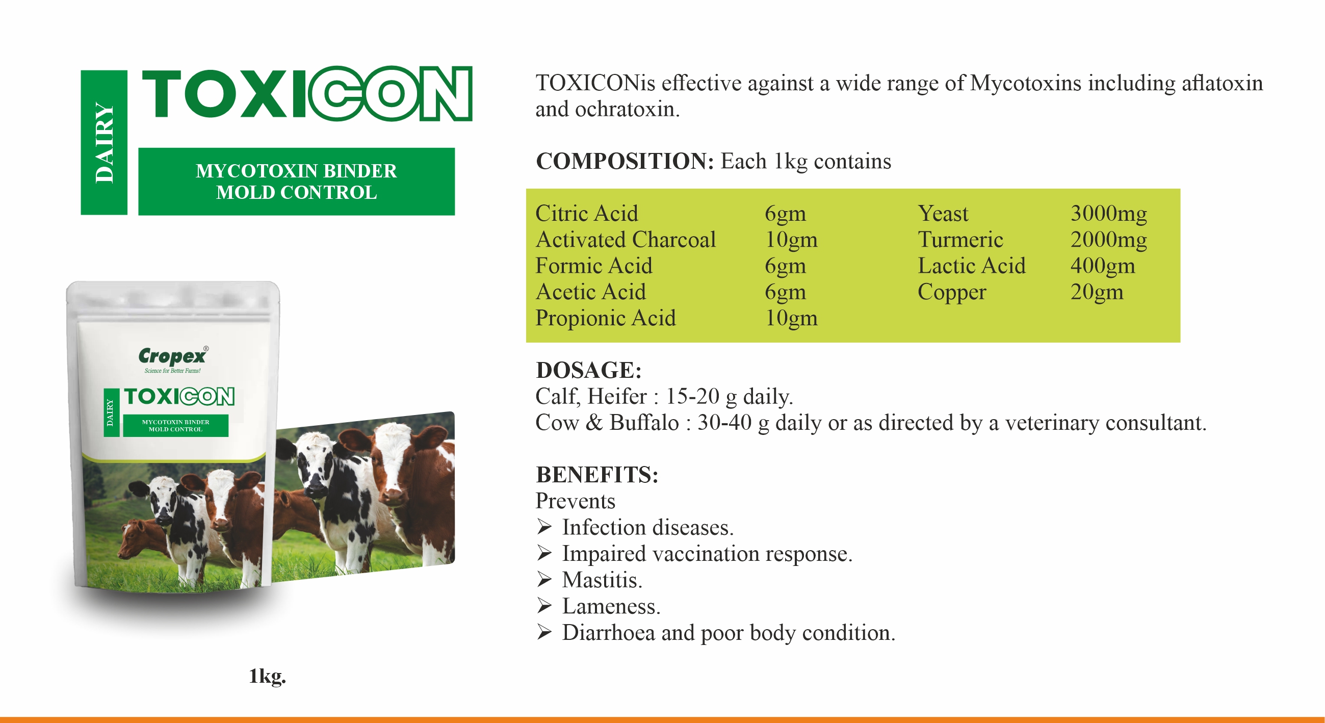 Dairy Feed Supplements| Cropex - Best Organic Agri Product
